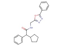 2-cyclopentyl-2-phenyl-N-[(5-phenyl-1,3,4-oxadiazol-2-yl)methyl]acetamide