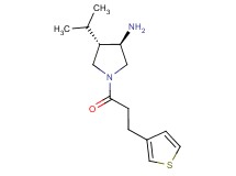 (3R*,4S*)-4-isopropyl-1-[3-(3-thienyl)propanoyl]-3-pyrrolidinamine