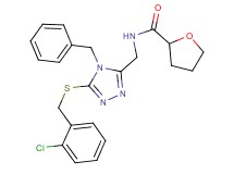 N-({4-benzyl-5-[(2-chlorobenzyl)thio]-4H-1,2,4-triazol-3-yl}methyl)tetrahydro-2-furancarboxamide