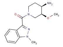 (3S*,4R*)-3-methoxy-1-[(1-methyl-1H-indazol-3-yl)carbonyl]piperidin-4-amine