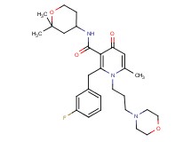 N-(2,2-dimethyltetrahydro-2H-pyran-4-yl)-2-(3-fluorobenzyl)-6-methyl-1-[3-(4-morpholinyl)propyl]-4-oxo-1,4-dihydro-3-pyridinecarboxamide