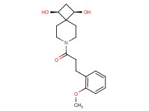 (1R*,3S*)-7-[3-(2-methoxyphenyl)propanoyl]-7-azaspiro[3.5]nonane-1,3-diol