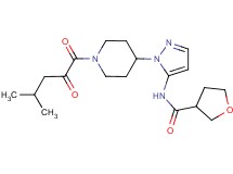 N-{1-[1-(4-methyl-2-oxopentanoyl)-4-piperidinyl]-1H-pyrazol-5-yl}tetrahydro-3-furancarboxamide
