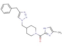 4-[(4-benzyl-1H-1,2,3-triazol-1-yl)methyl]-1-[(4-methyl-1H-imidazol-2-yl)carbonyl]piperidine trifluoroacetate