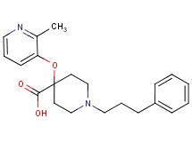 4-[(2-methylpyridin-3-yl)oxy]-1-(3-phenylpropyl)piperidine-4-carboxylic acid