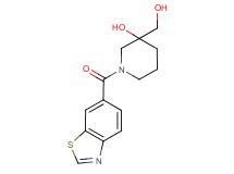1-(1,3-benzothiazol-6-ylcarbonyl)-3-(hydroxymethyl)-3-piperidinol
