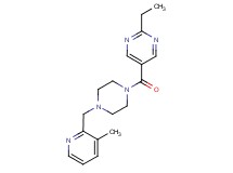 2-ethyl-5-({4-[(3-methylpyridin-2-yl)methyl]piperazin-1-yl}carbonyl)pyrimidine