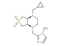 (4aR*,7aS*)-1-(cyclopropylmethyl)-4-[(1-methyl-1H-imidazol-2-yl)methyl]octahydrothieno[3,4-b]pyrazine 6,6-dioxide