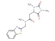 N-(1,3-benzothiazol-2-ylmethyl)-2-(1,3-dimethyl-2,5-dioxo-4-imidazolidinyl)-N-methylacetamide