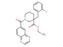 ethyl 3-(2-fluorobenzyl)-1-(6-quinoxalinylcarbonyl)-3-piperidinecarboxylate