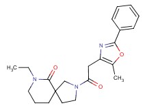 7-ethyl-2-[(5-methyl-2-phenyl-1,3-oxazol-4-yl)acetyl]-2,7-diazaspiro[4.5]decan-6-one