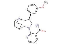 2-[(2R*,3S*,6R*)-3-(3-methoxyphenyl)-1,5-diazatricyclo[5.2.2.0~2,6~]undec-5-yl]nicotinamide