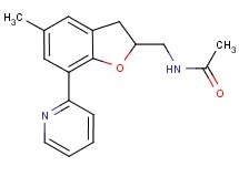 N-{[5-methyl-7-(2-pyridinyl)-2,3-dihydro-1-benzofuran-2-yl]methyl}acetamide