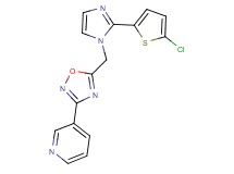 3-(5-{[2-(5-chloro-2-thienyl)-1H-imidazol-1-yl]methyl}-1,2,4-oxadiazol-3-yl)pyridine