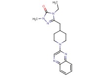 4-ethyl-2-methyl-5-[(1-quinoxalin-2-ylpiperidin-4-yl)methyl]-2,4-dihydro-3H-1,2,4-triazol-3-one