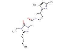 5-butyl-2-{2-[3-(3,5-dimethyl-1H-pyrazol-1-yl)-1-pyrrolidinyl]-2-oxoethyl}-4-ethyl-2,4-dihydro-3H-1,2,4-triazol-3-one