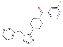 3-fluoro-5-({4-[1-(3-pyridinylmethyl)-1H-imidazol-2-yl]-1-piperidinyl}carbonyl)pyridine