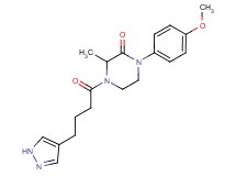 1-(4-methoxyphenyl)-3-methyl-4-[4-(1H-pyrazol-4-yl)butanoyl]-2-piperazinone