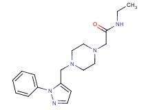 N-ethyl-2-{4-[(1-phenyl-1H-pyrazol-5-yl)methyl]-1-piperazinyl}acetamide
