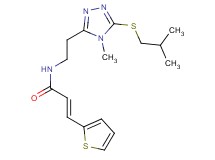 (2E)-N-{2-[5-(isobutylthio)-4-methyl-4H-1,2,4-triazol-3-yl]ethyl}-3-(2-thienyl)acrylamide