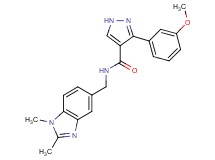 N-[(1,2-dimethyl-1H-benzimidazol-5-yl)methyl]-3-(3-methoxyphenyl)-1H-pyrazole-4-carboxamide
