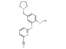 6-[2-methoxy-5-(pyrrolidin-1-ylmethyl)phenoxy]pyridine-2-carbonitrile