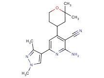 2-amino-6-(1,3-dimethyl-1H-pyrazol-4-yl)-4-(2,2-dimethyltetrahydro-2H-pyran-4-yl)nicotinonitrile