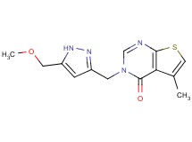 3-{[5-(methoxymethyl)-1H-pyrazol-3-yl]methyl}-5-methylthieno[2,3-d]pyrimidin-4(3H)-one