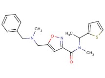 5-{[benzyl(methyl)amino]methyl}-N-methyl-N-[1-(2-thienyl)ethyl]isoxazole-3-carboxamide