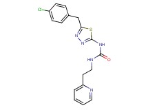 N-[5-(4-chlorobenzyl)-1,3,4-thiadiazol-2-yl]-N'-(2-pyridin-2-ylethyl)urea