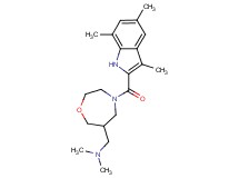 N,N-dimethyl-1-{4-[(3,5,7-trimethyl-1H-indol-2-yl)carbonyl]-1,4-oxazepan-6-yl}methanamine