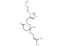1-{[1-(2-methoxyethyl)-1H-imidazol-5-yl]methyl}-5-methyl-5-(4-methylpent-3-en-1-yl)piperidin-2-one