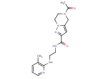 5-acetyl-N-{2-[(3-methylpyridin-2-yl)amino]ethyl}-4,5,6,7-tetrahydropyrazolo[1,5-a]pyrazine-2-carboxamide
