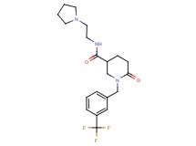 6-oxo-N-[2-(1-pyrrolidinyl)ethyl]-1-[3-(trifluoromethyl)benzyl]-3-piperidinecarboxamide