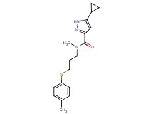 5-cyclopropyl-N-methyl-N-{3-[(4-methylphenyl)thio]propyl}-1H-pyrazole-3-carboxamide