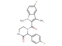 4-[(5-fluoro-1,3-dimethyl-1H-indol-2-yl)carbonyl]-3-(4-fluorophenyl)piperazin-2-one