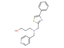 3-[[(4-phenyl-1,3-thiazol-2-yl)methyl](pyridin-4-ylmethyl)amino]propan-1-ol