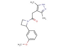 4-{2-[2-(3-methoxyphenyl)azetidin-1-yl]-2-oxoethyl}-3,5-dimethyl-1H-pyrazole