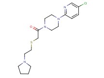 1-(5-chloro-2-pyridinyl)-4-({[2-(1-pyrrolidinyl)ethyl]thio}acetyl)piperazine