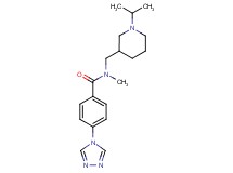 N-[(1-isopropyl-3-piperidinyl)methyl]-N-methyl-4-(4H-1,2,4-triazol-4-yl)benzamide