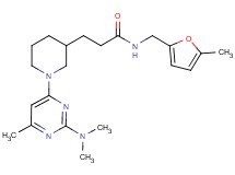 3-{1-[2-(dimethylamino)-6-methyl-4-pyrimidinyl]-3-piperidinyl}-N-[(5-methyl-2-furyl)methyl]propanamide
