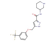 N-piperidin-3-yl-5-{[3-(trifluoromethyl)phenoxy]methyl}-1H-pyrazole-3-carboxamide