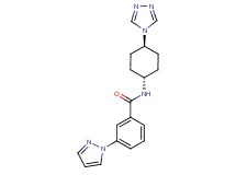 3-(1H-pyrazol-1-yl)-N-[trans-4-(4H-1,2,4-triazol-4-yl)cyclohexyl]benzamide