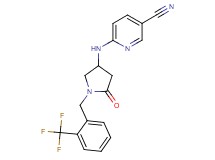 6-({5-oxo-1-[2-(trifluoromethyl)benzyl]pyrrolidin-3-yl}amino)nicotinonitrile