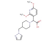 (2,6-dimethoxypyridin-3-yl)[4-(1H-pyrazol-1-ylmethyl)piperidin-1-yl]acetic acid