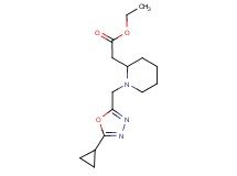 ethyl {1-[(5-cyclopropyl-1,3,4-oxadiazol-2-yl)methyl]-2-piperidinyl}acetate