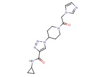 N-cyclopropyl-1-[1-(1H-imidazol-1-ylacetyl)piperidin-4-yl]-1H-1,2,3-triazole-4-carboxamide