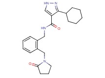 3-cyclohexyl-N-{2-[(2-oxo-1-pyrrolidinyl)methyl]benzyl}-1H-pyrazole-4-carboxamide