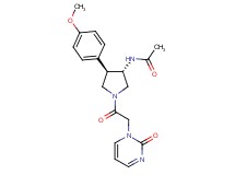 N-{(3S*,4R*)-4-(4-methoxyphenyl)-1-[(2-oxo-1(2H)-pyrimidinyl)acetyl]-3-pyrrolidinyl}acetamide