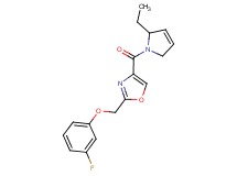 4-[(2-ethyl-2,5-dihydro-1H-pyrrol-1-yl)carbonyl]-2-[(3-fluorophenoxy)methyl]-1,3-oxazole